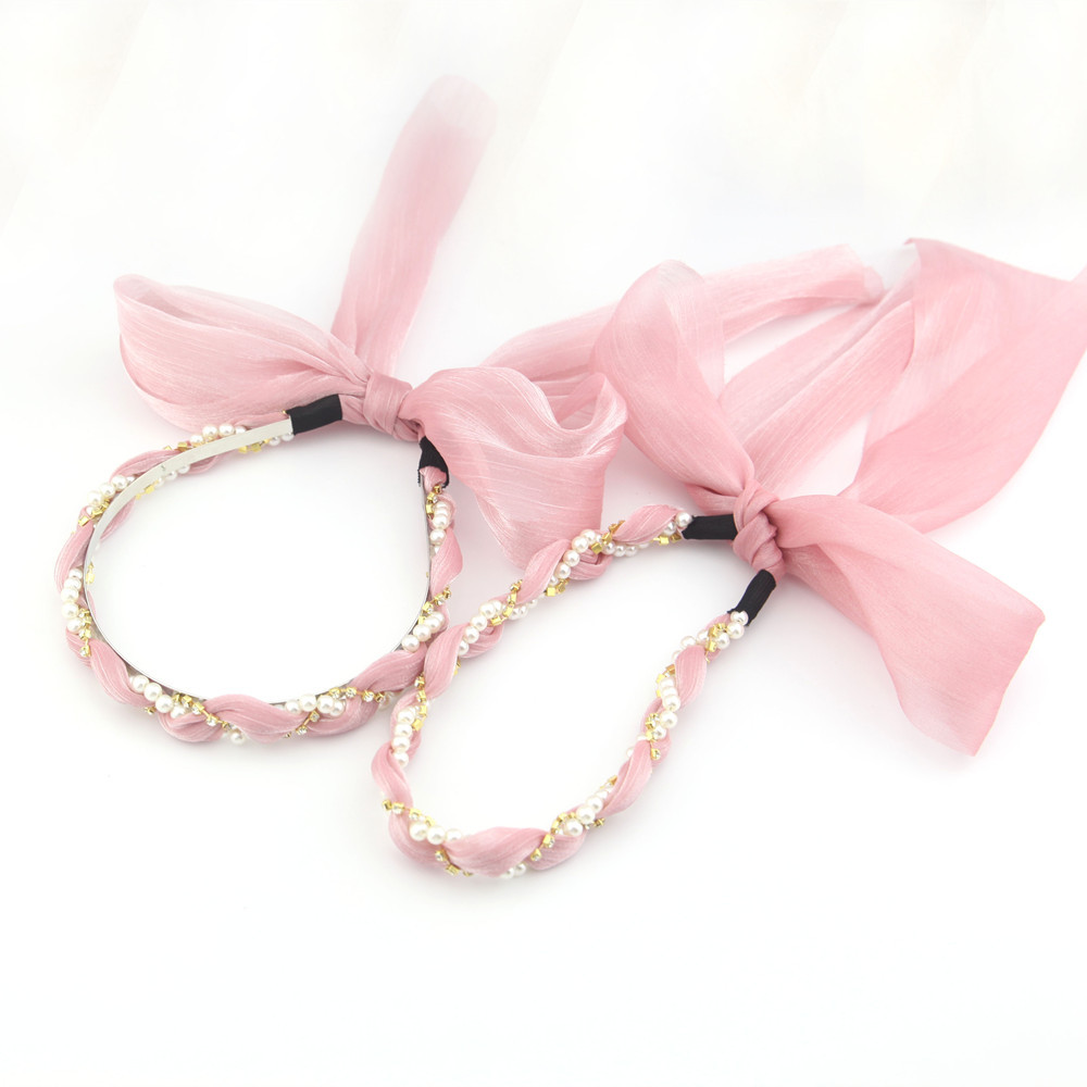 Koreanische Strasskette Pearl Bow Haarband display picture 26