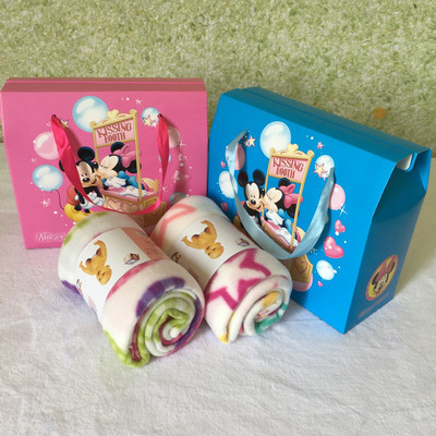 外貿爆款兒童小毛毯珊瑚絨午睡毯子進店禮訂單禮活動贈品禮盒毯子