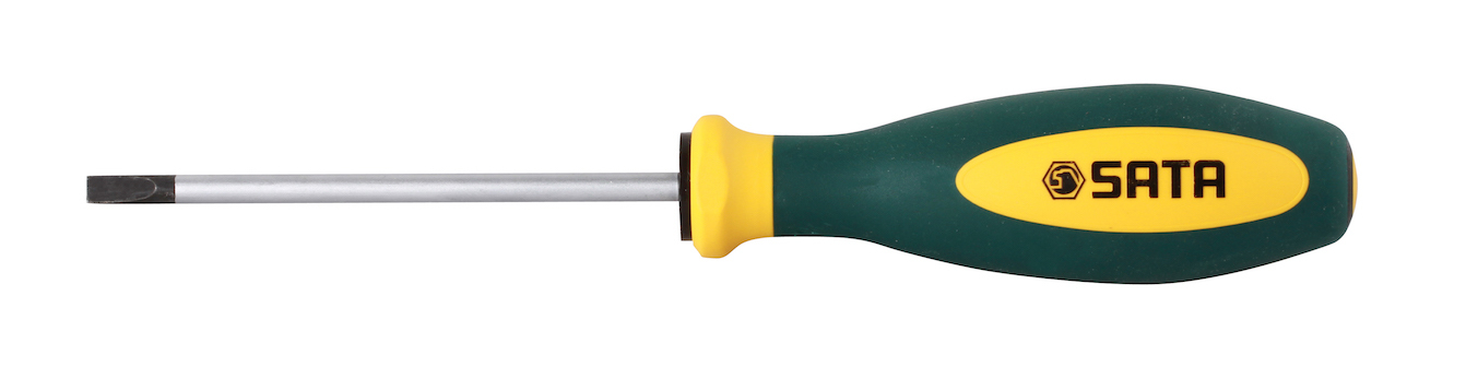 63711 G系列三色柄一字形螺丝批4.5x80MM