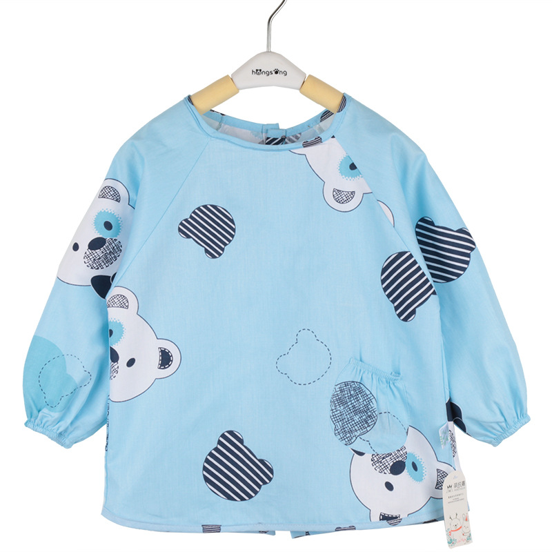 baby Waterproof cover children Long sleeve Smock Painting clothes Manufactor wholesale child wear inside-out Disposable baby Dinner jacket