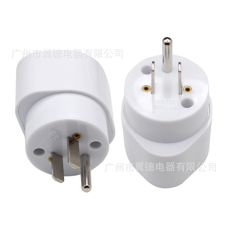 YD-509欧规两圆孔转美规转换插头 15A 125V欧德式转美式转接头