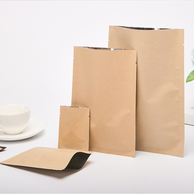 Kraft paper bag Food bags Sealing bag Tea closure pocket wholesale A01