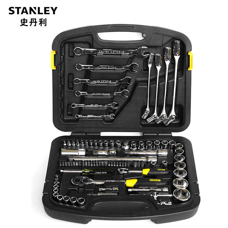 史丹利工具91件综合汽修机修工具组套套筒扳手套装91-933-1-22
