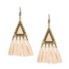 Fashionable long ethnic earrings, pendant with tassels, accessory, ethnic style, wholesale