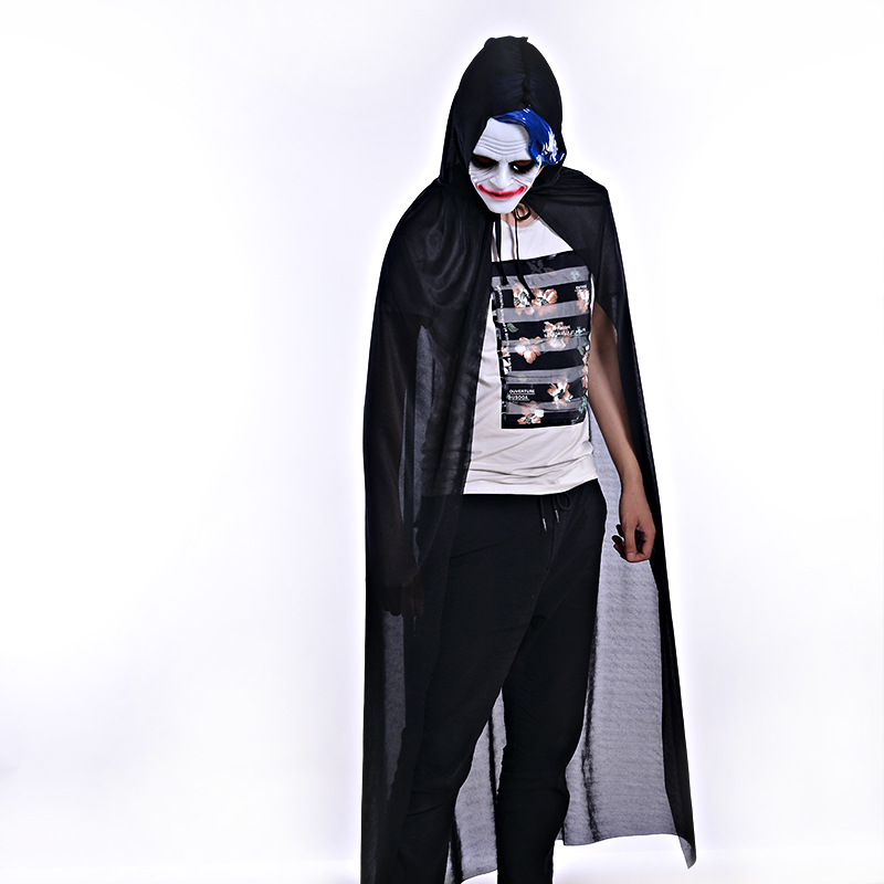 万圣节恶魔披风服饰 儿童成人死神斗篷派对表演装扮cospla道具|ms