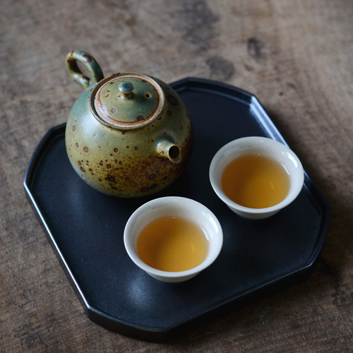 Jingdezhen Ceramic Teapot Purely Handmade Shino Kiln Transformed into a Ball Hole Filter Ceramic Tea Set Iron Tire Stoneware Pot