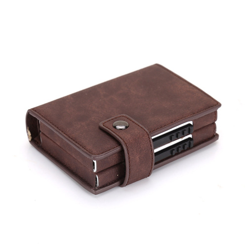 Wholesale dual card aluminum alloy card box, wallet anti-theft card holder, RFID credit card wallet X-35