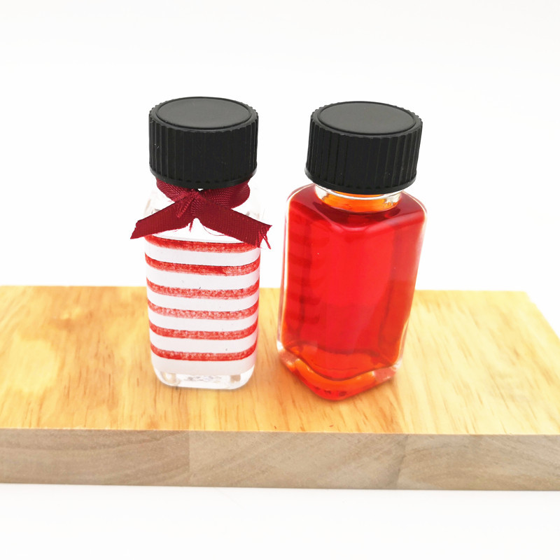 厂家批发15ml意索墨水瓶玻璃 细纹塑料盖玻璃墨水瓶染色空墨水瓶
