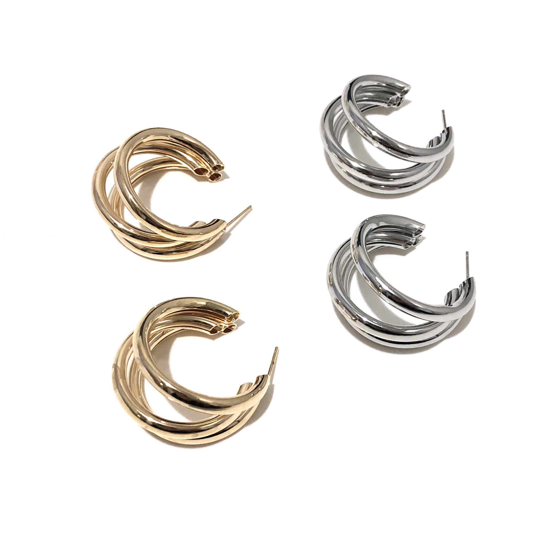 Fashion Geometric Plating Metal No Inlaid Earrings Ear Studs display picture 1