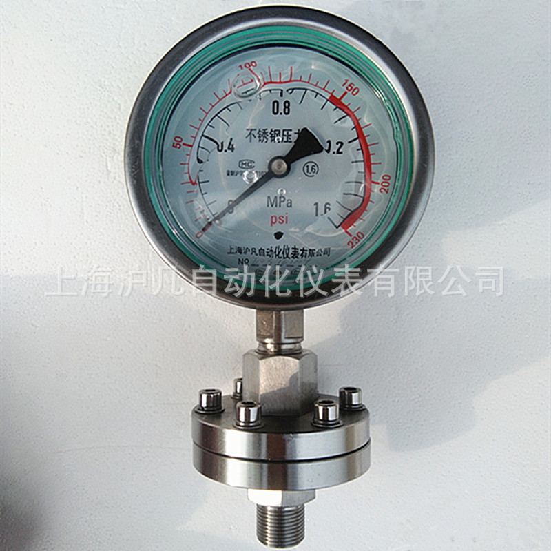 厂家供应 YN100BMF 不锈钢隔膜压力表 充油防震抗振各种压力仪表