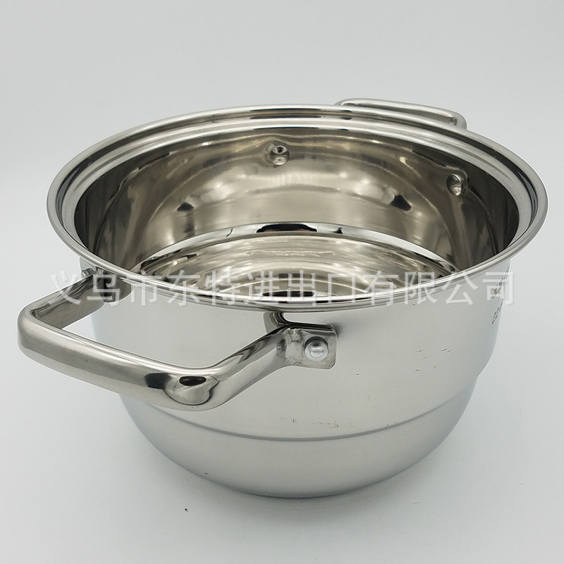 Factory direct sales of stainless steel double-bottom soup pot, household dual-purpose soup pot, high-end soup steamer, tea-colored glass lid soup pot detail image 8