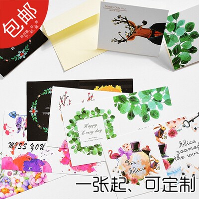 現貨迷妳母親節兔子先生生日祝福感謝烘培伴手禮小賀卡卡片帶信封