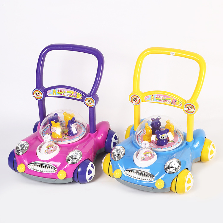 爆款宝宝学步车手推车音乐调速防侧翻儿童炫彩音乐助步车 批发详情图2