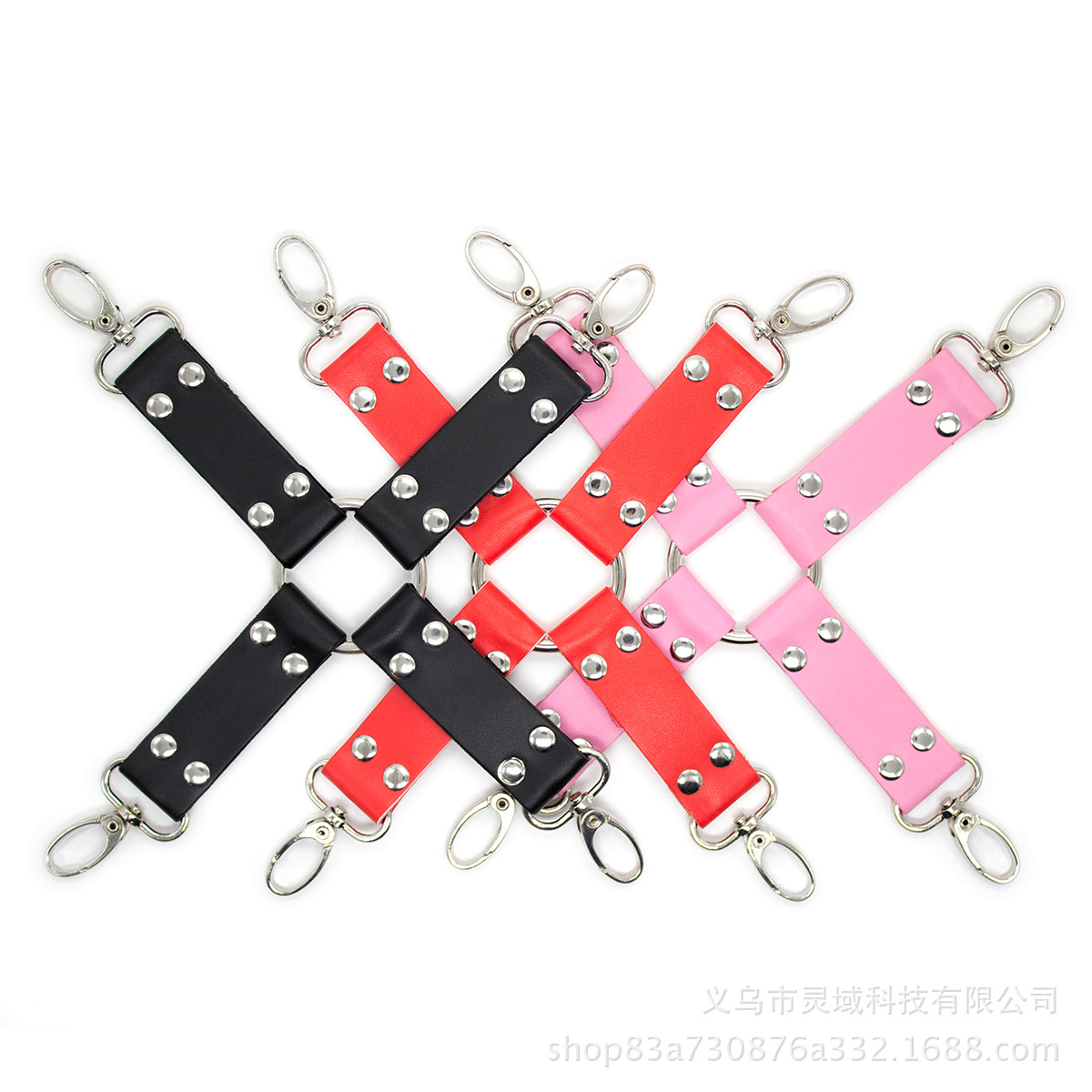 Sexy accesorios vinculantes manos y pies reverso espalda manguito sexy manos y pies vinculante Cruz de cuero Gancho pareja suministros