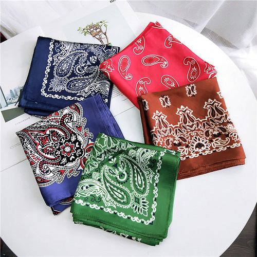 Cashew style 70 small square scarf small silk scarf for women spring, autumn and summer versatile Korean style headscarf work professional scarf wholesale