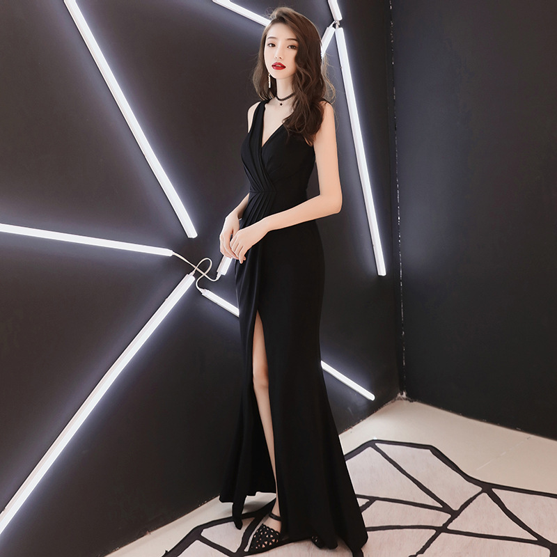 formal western dresses Sexy Black Prom Dress For Teens, Graduation School Party Gown, Winter –  DressesTailor main image 0