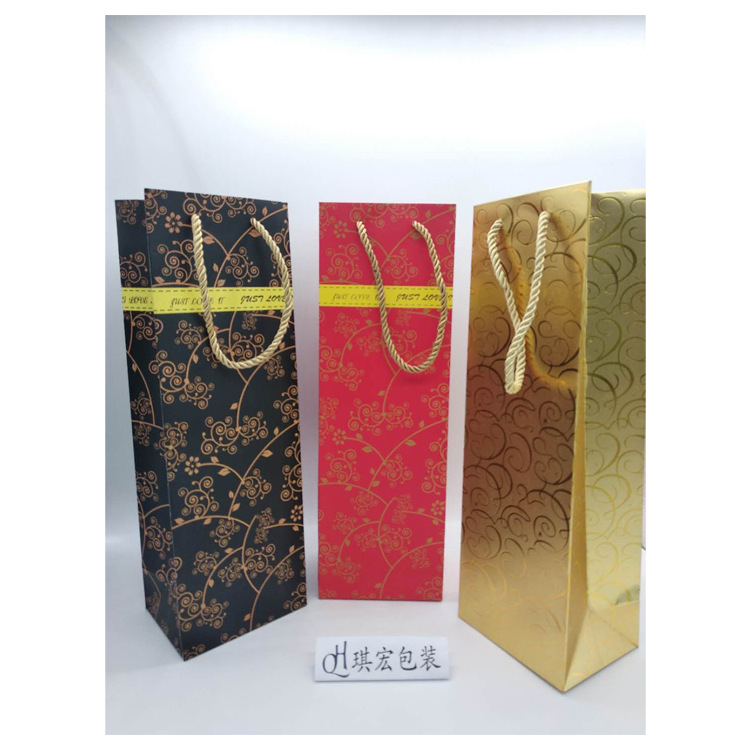 批发现货纸质礼品袋 印刷金卡纸袋 茶叶礼品手提袋 做工精良