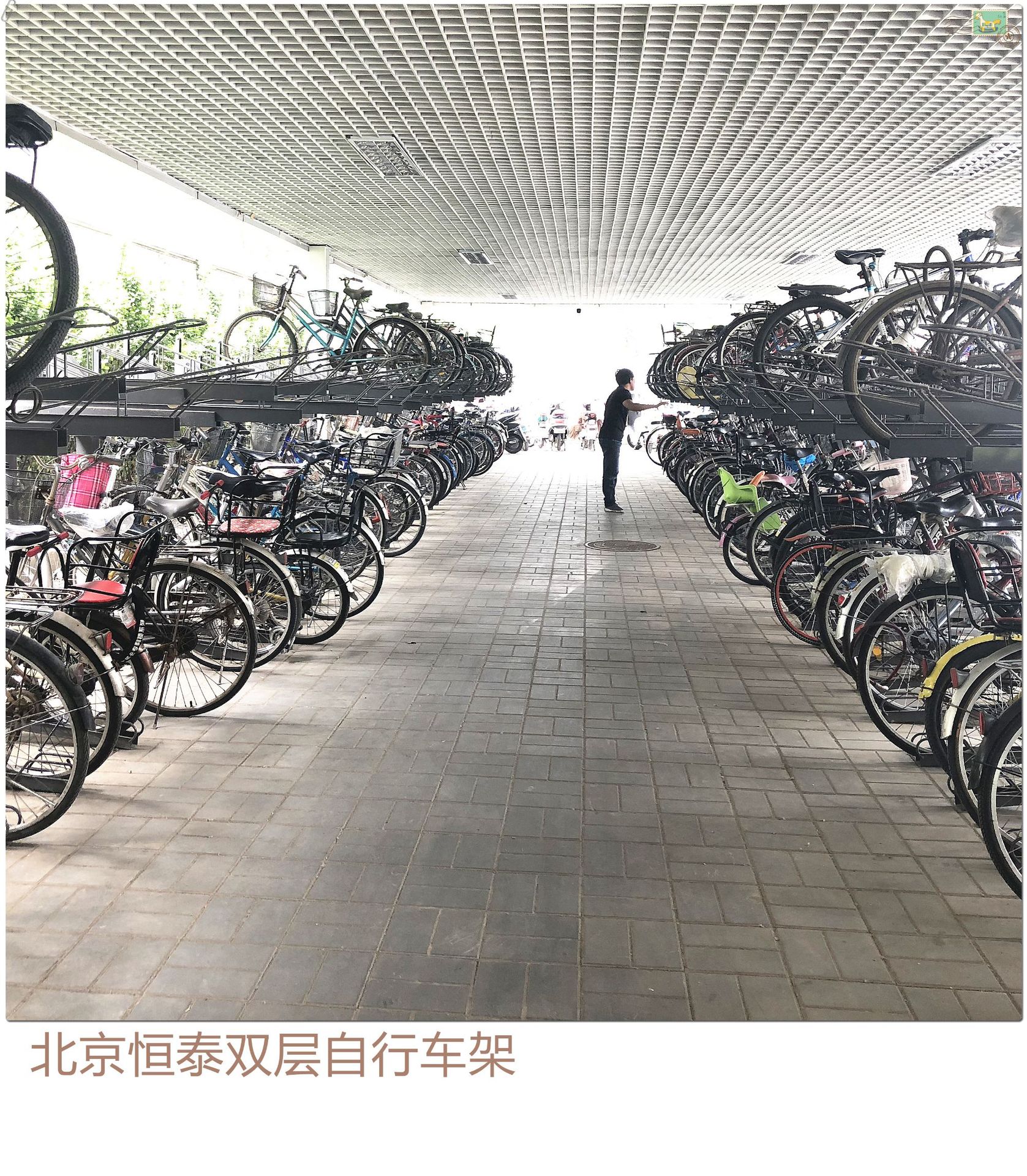 北京恒泰双层自行车停车架 立体自行车停车架 自行车存放架