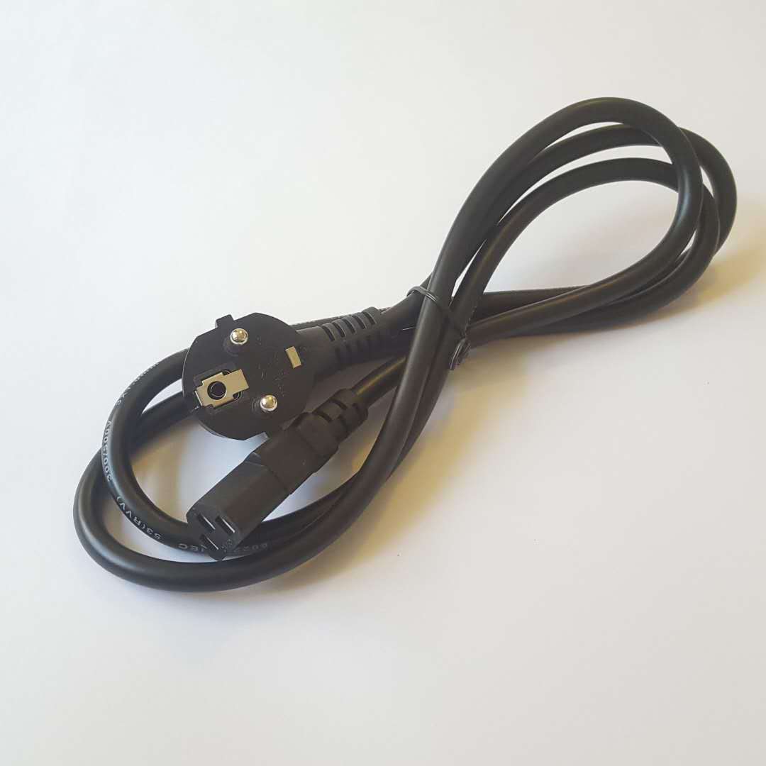 现货供应/欧式插头电源线/欧洲插头线/欧式3芯线/AC欧标三插头线