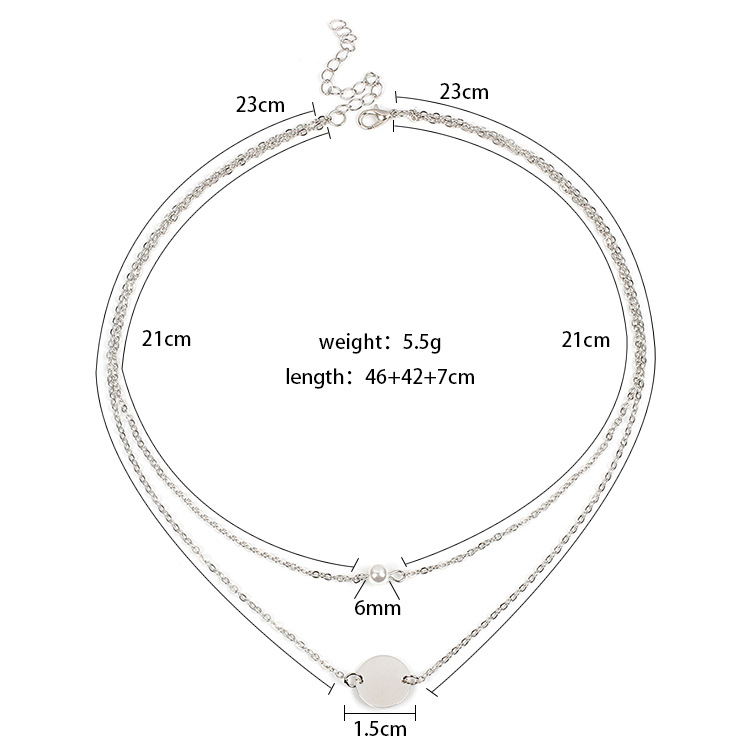 10g Weight New Fashion Bohemian Style Clavicle Chain Choker Pearl Multilayer Necklace For Women