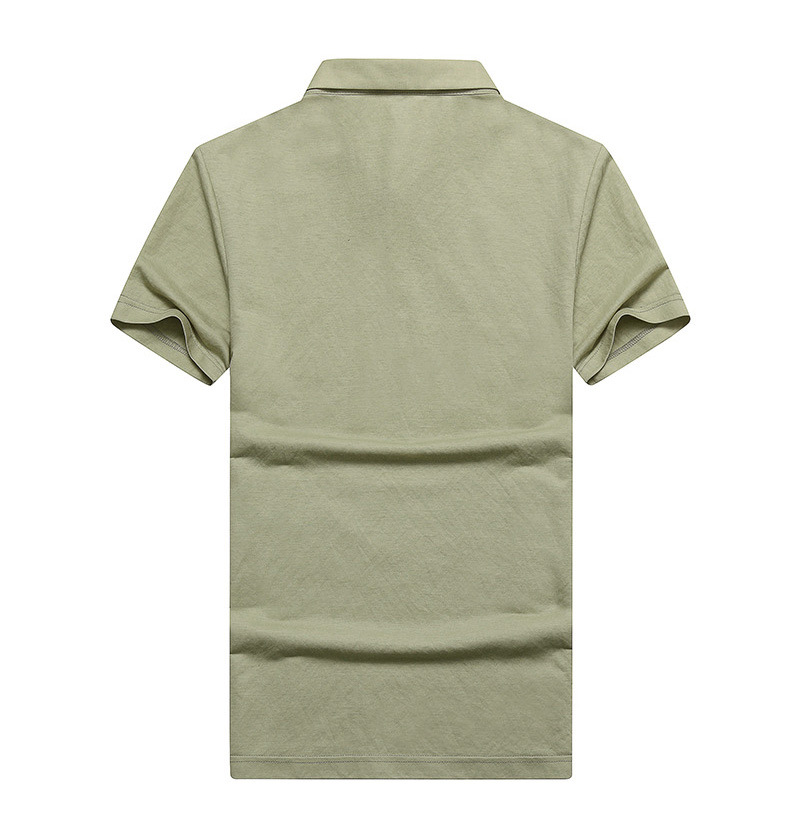 博纳罗蒂  夏季新款纯色男士短袖polo衫竹节棉男式t恤宽松1721