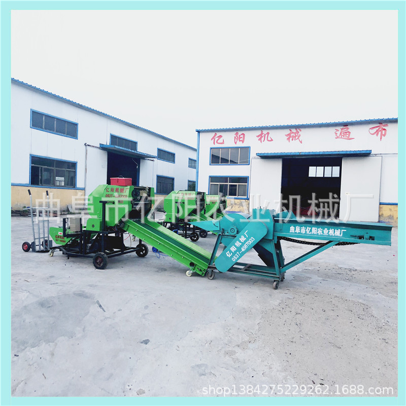 锡林郭勒秸秆揉丝机 青贮揉丝打捆包膜一体机