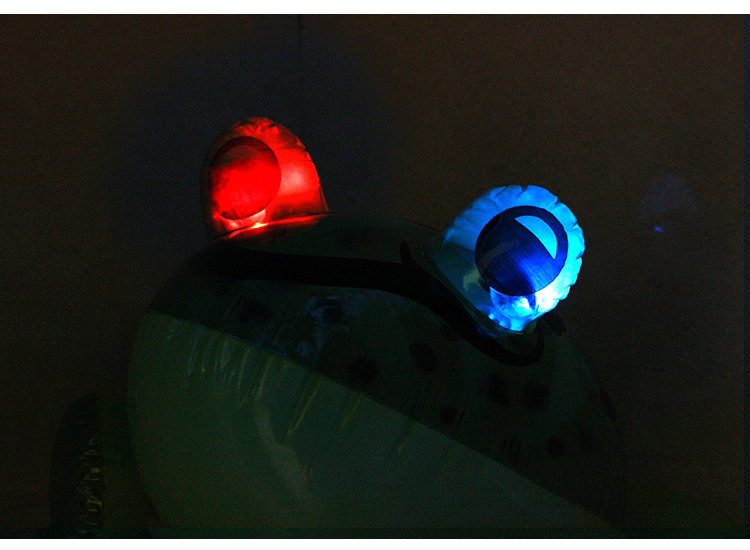 Leuchtender Aufblasbarer Frosch Pvc Aufblasbares Karikaturtierfrosch Kinderspielzeug Mit Hellem Kordelzugfrosch Großhandel display picture 4