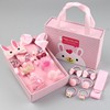 Children's gift box with bow, hairgrip, hair accessory, jewelry, hairpins, set, no hair damage