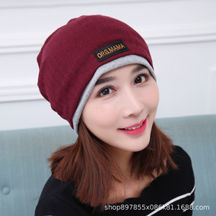 2018 Korean fashion autumn and winter wool stitching moon cap maternity cap thickened warm windproof pile cap manufacturers batch