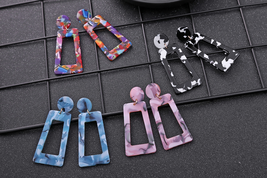 Nihaojewelry Jewelry Wholesale New Style Geometric Long Squares Multi-color Earrings display picture 12