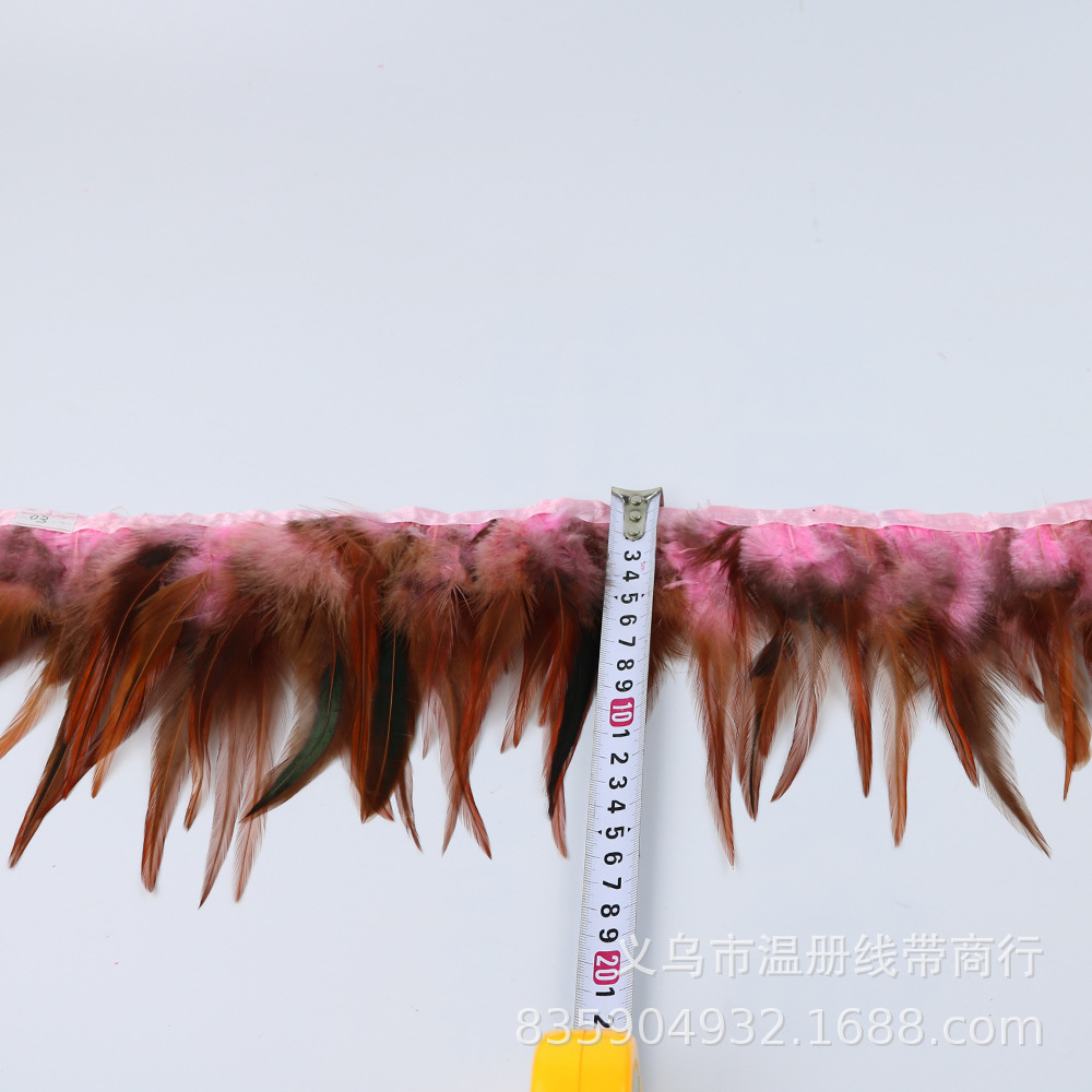 义乌温册羽毛现货热销鸡尖毛花边服装辅料拉丁舞配件耳环项链装饰详情图14