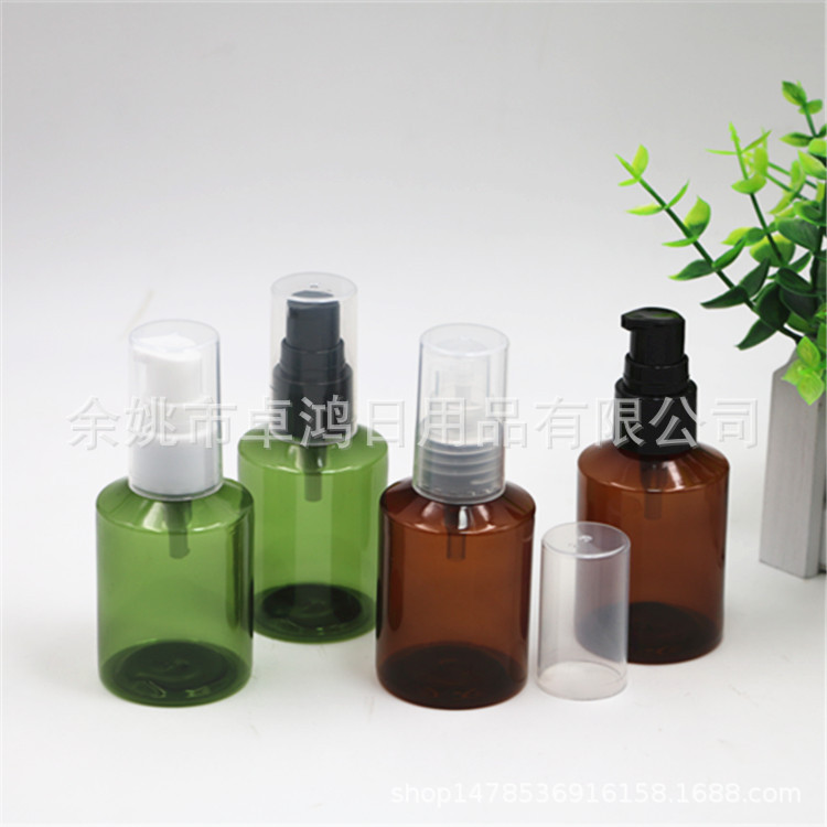 50毫升斜肩pet粉泵乳液瓶洗发水/沐浴露旅行分装瓶厂家直销现货