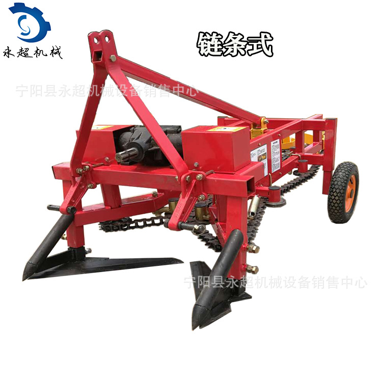 河南家用花生链条款夹秧机果秧铺放整齐平地起垄拔花生机刨花生机