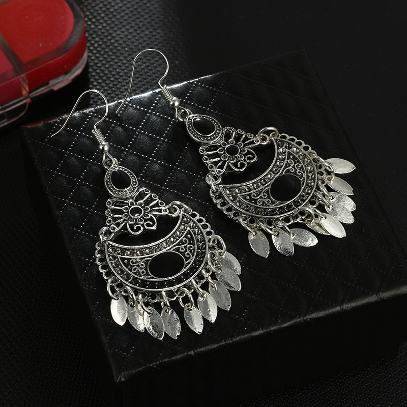 Alloy Vintage Geometric earring(red) NHGY1772-red