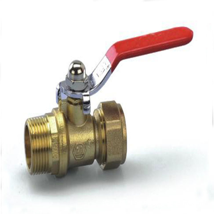 外牙铝塑管球阀 黄铜铝塑管外牙球阀 铝塑管专用球阀外牙 卡套式