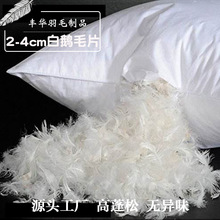 【廠家直銷】2-4cm水洗白鵝毛片質量保證羽絨沙發靠墊抱枕填充