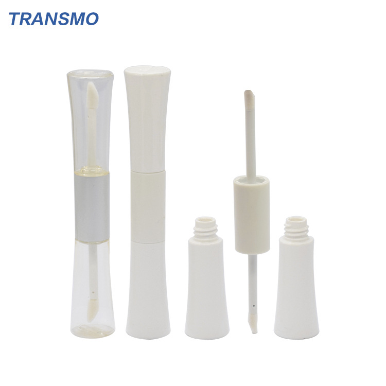 TRANSMO 彩妆包材新款双头唇彩管唇彩瓶 白色ABS唇蜜管唇釉管批发