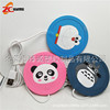 USB heating thermos cushion Creative mini thermal insulation disc round soft glue coaster practical gift