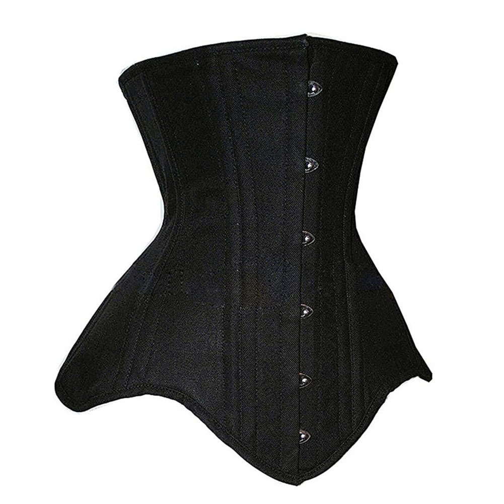 黑色钢骨塑身衣 外贸corset