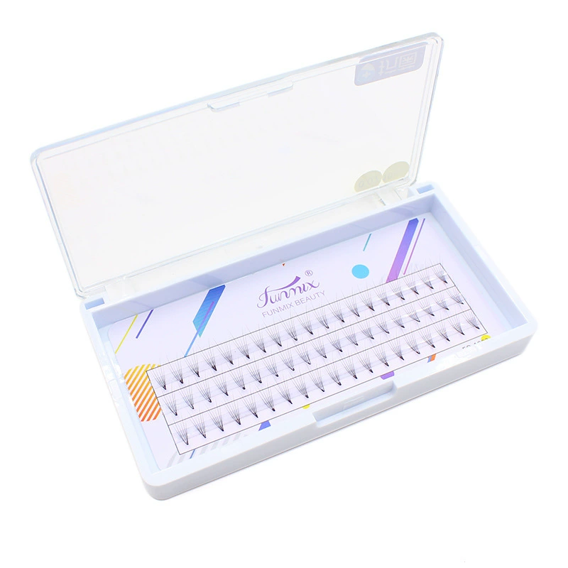 Одиночный кластер из 6 волосков 6D прививка крупных цветущих ресниц ручная посадка Прививка ресниц