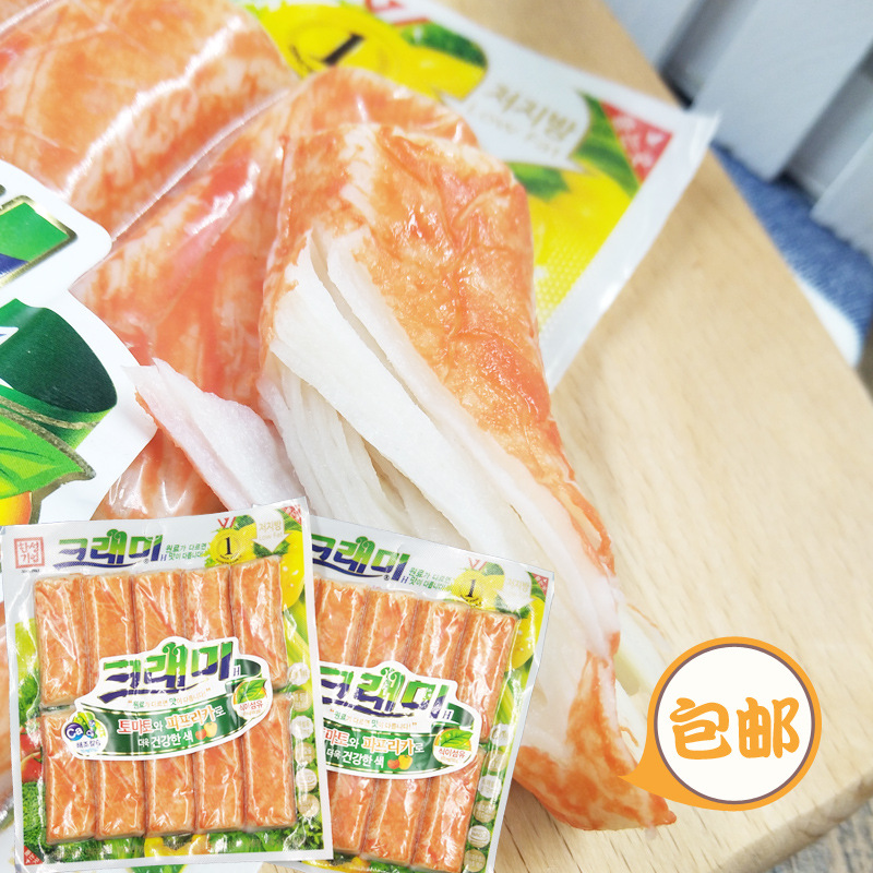 韩国进口客莱美即食蟹棒肉180g模拟蟹肉棒即食手撕蟹柳蟹足棒零食