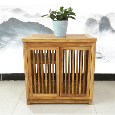 金隆工艺 老榆 新中式 简式 实木茶几 客厅 木质餐边柜|ms