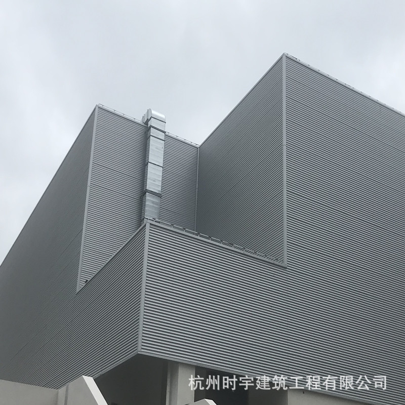 铝波纹板新型办公楼金属墙面铝镁锰板横铺装外墙面波浪板瓦楞板