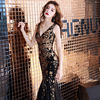 Black Fishtail Banquet Evening Dress