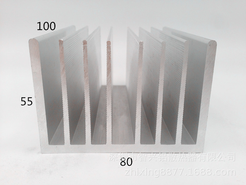 高齿型铝合金型材散热片/铝型材散热片/铝散热片/散热块80*55-100
