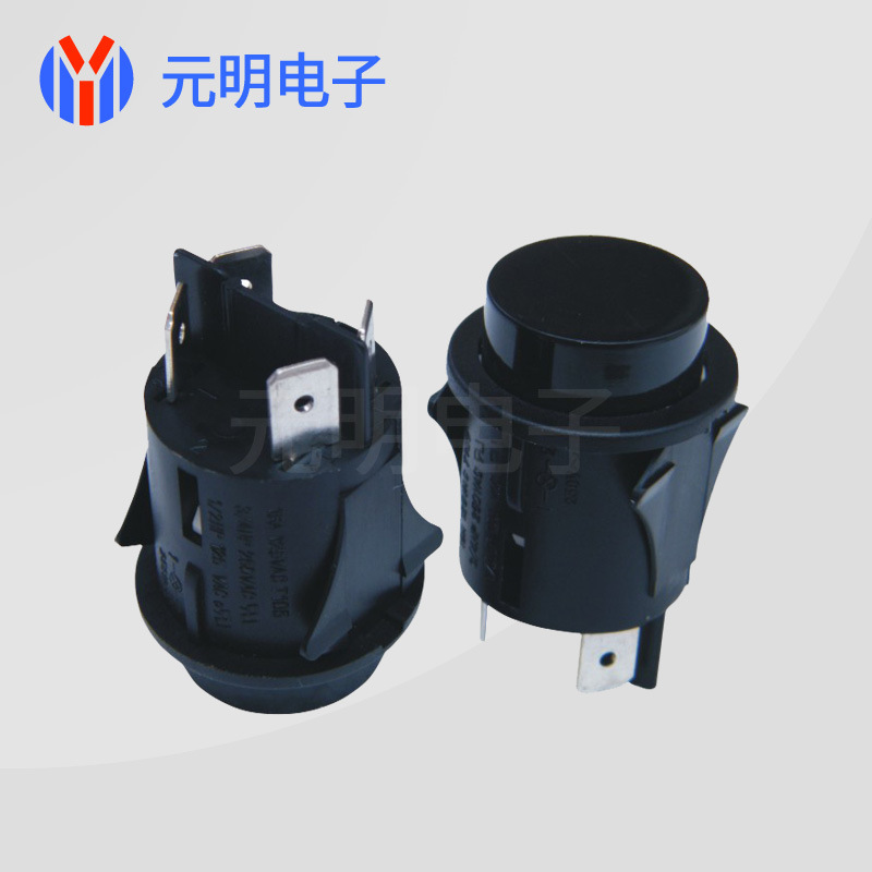 厂家直销圆形按键开关 自锁/无锁复位按钮开关 不带灯4脚按通