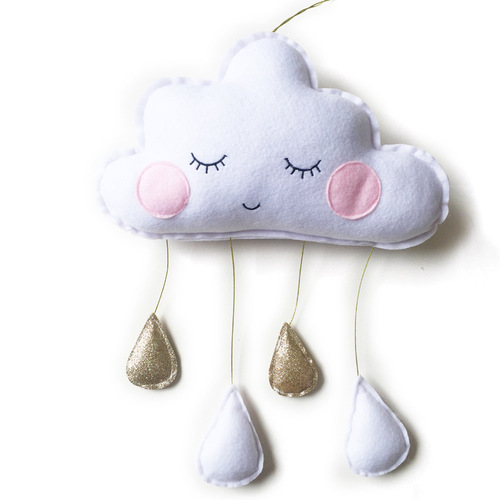 ins decoration ins style Nordic style children's tent decoration clouds felt raindrop pendant children's room decoration wall decoration