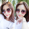 Sunglasses, crystal, glasses solar-powered, Korean style, fitted, internet celebrity