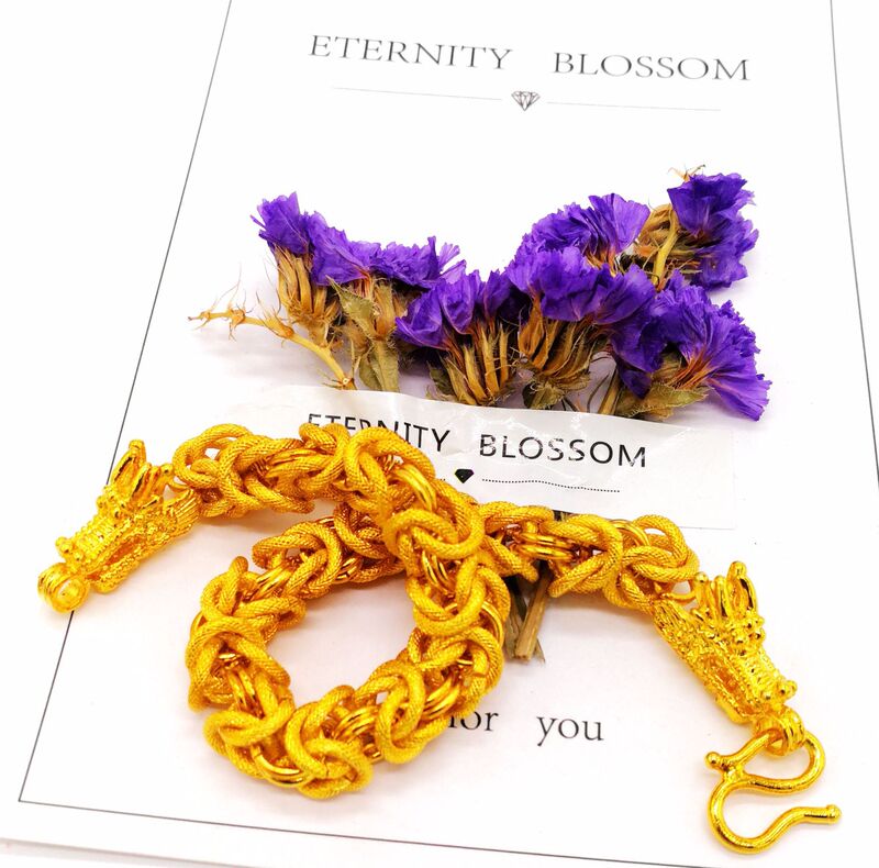 Brass gold plated fire cloud keel bracelet fashion jewelry men's simulation gold jewelry accessories wholesale