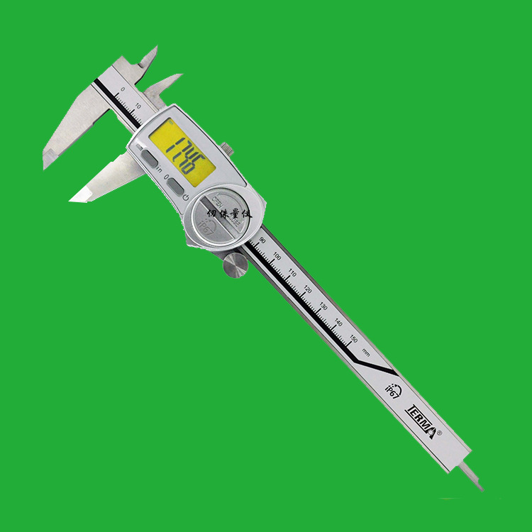 正品特马TERMA0-100-150-200-300mm电感测量防水数显卡尺CDE100